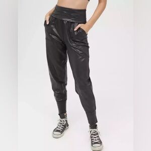 Aerie Faux Leather Joggers